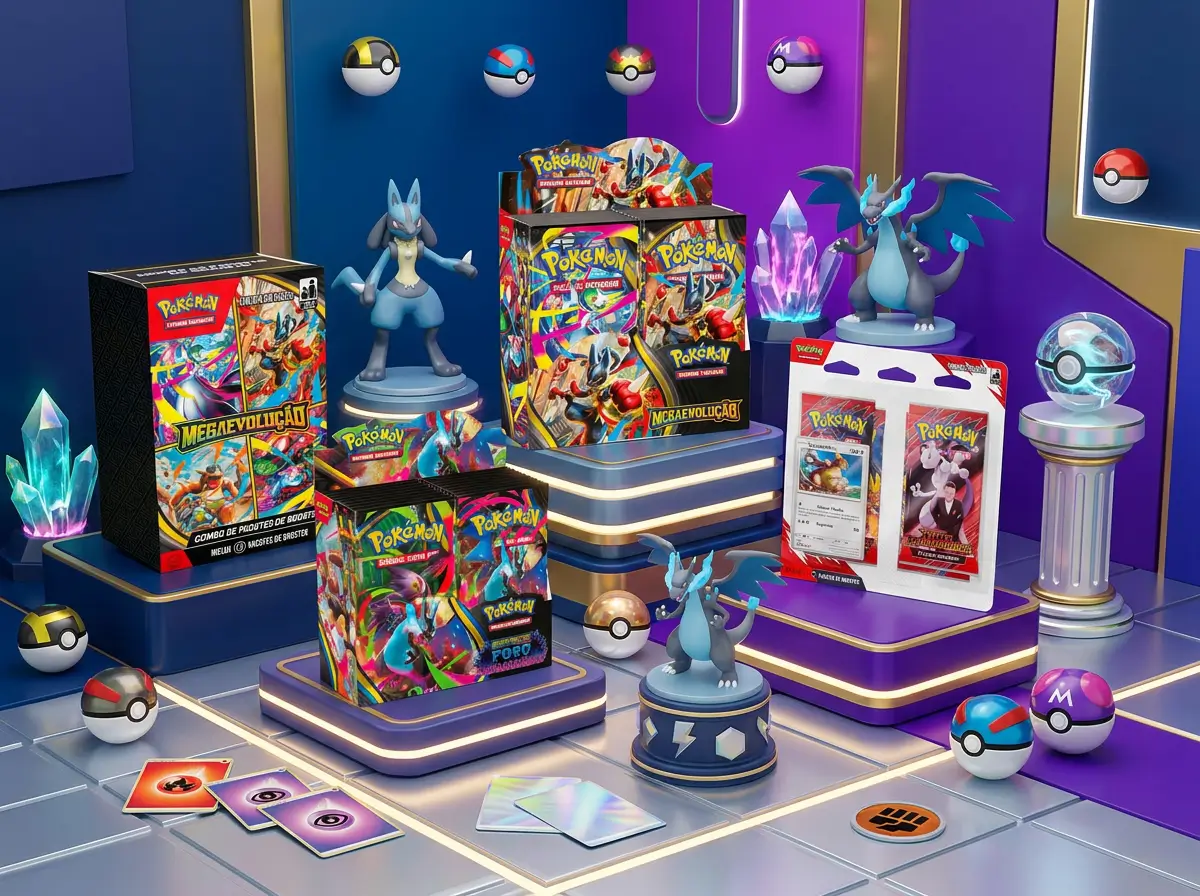 reposicao estoque loja pokemon super rivais predestinados megaevolucao fogo