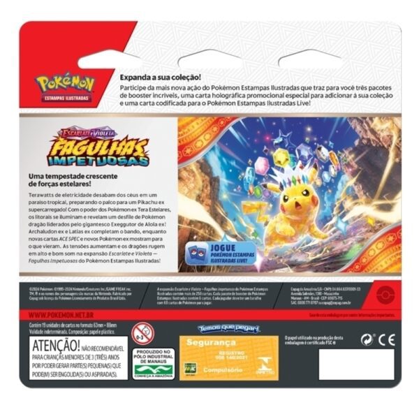 blister triplo fagulhas impetuosas verso