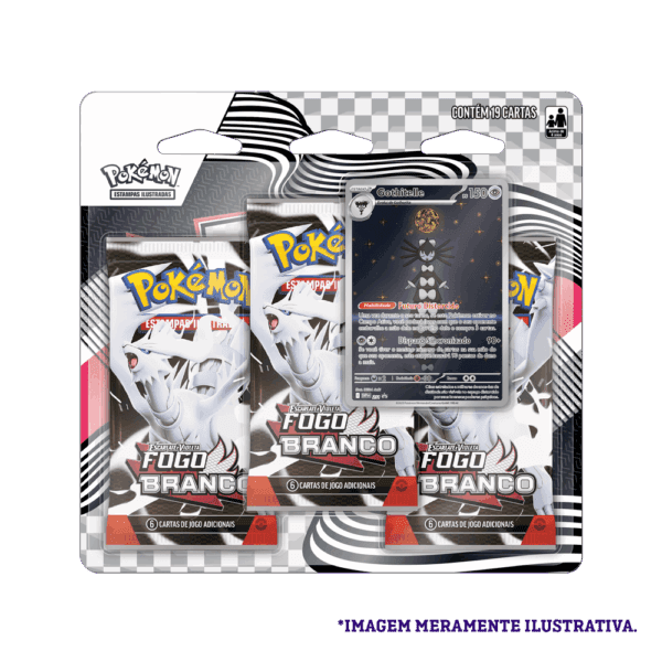 blister triplo pokemon fogo branco gothitelle PT BR
