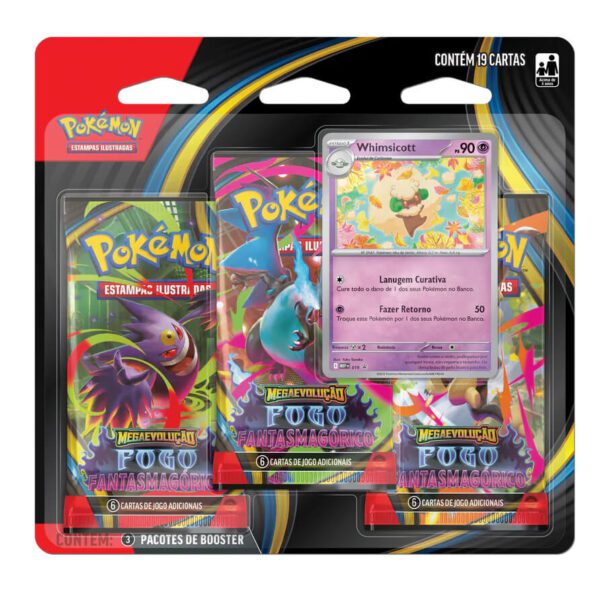 pokemon tcg blister triplo fogo fantasmagorico Whimsicott