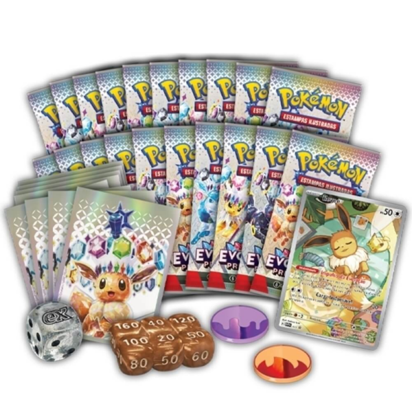 elite trainer box evolucoes prismaticas produtos da caixa