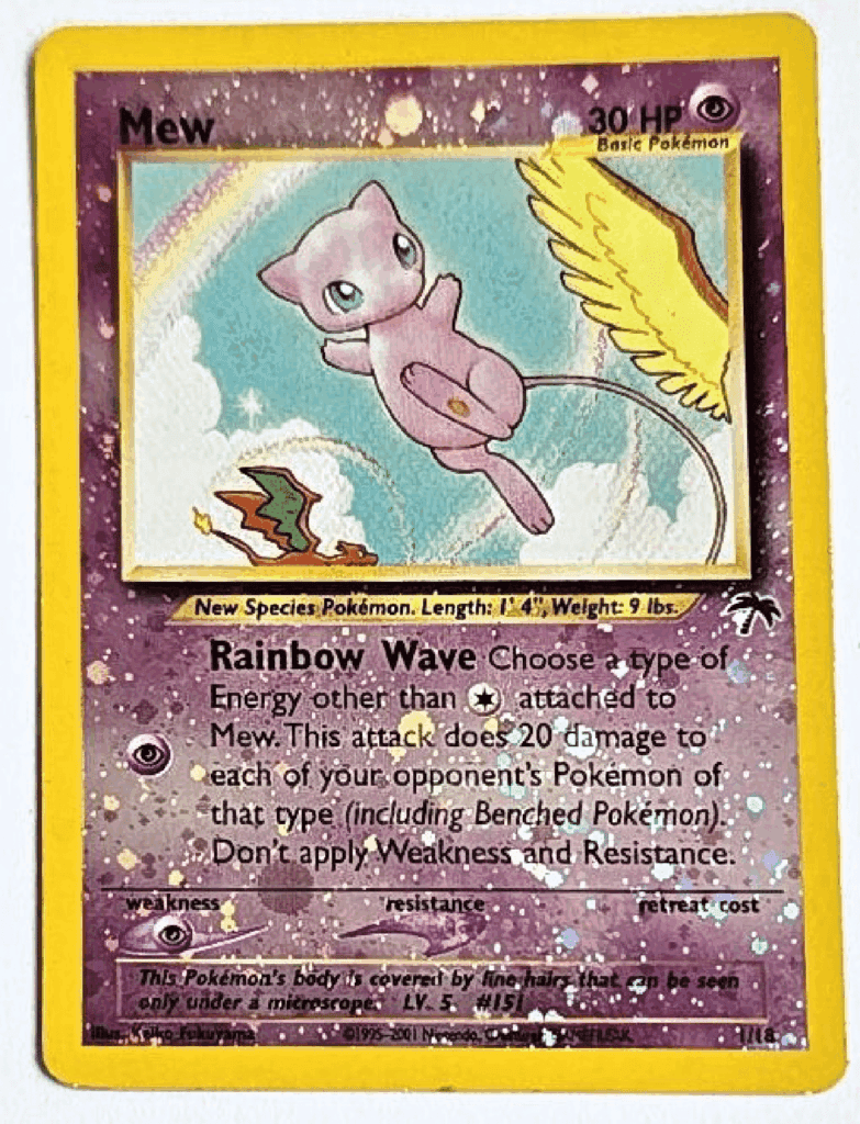 mew 1 18 en southern islands holo pokemon tcg
