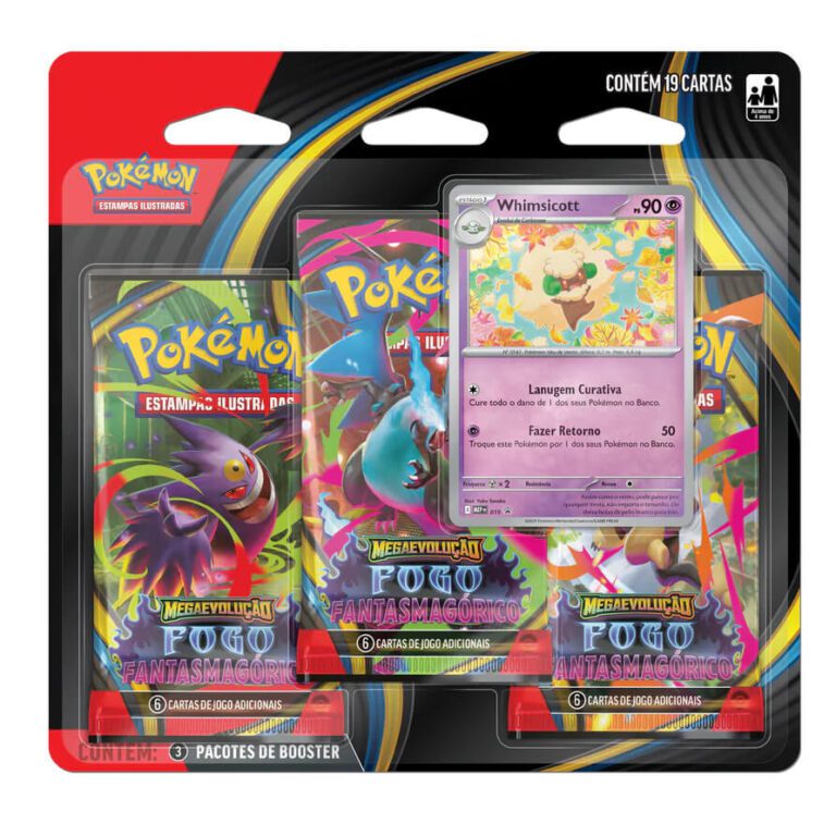pokemon tcg blister triplo fogo fantasmagorico Whimsicott