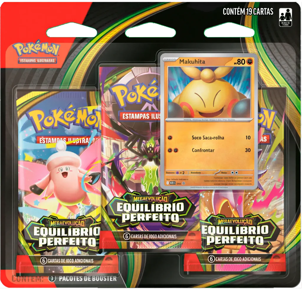 blister triplo megaevolucao equilibrio perfeito pokemon tcg