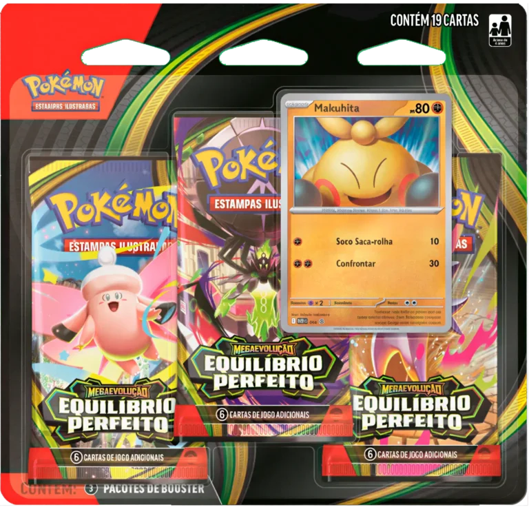 blister triplo megaevolucao equilibrio perfeito pokemon tcg