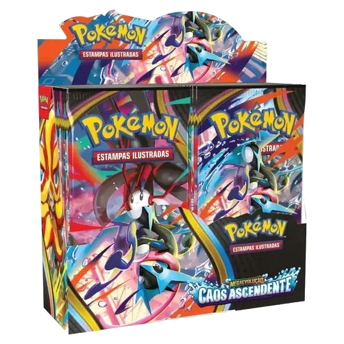 booster box display expansao caos ascendente megaevolucao pokemon tcg slide