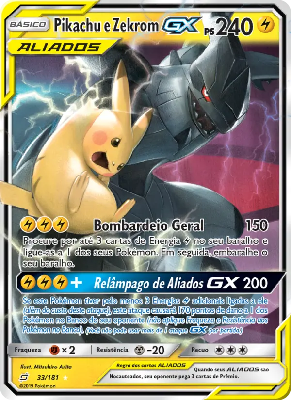 Pikachu e Zekrom GX 33/181