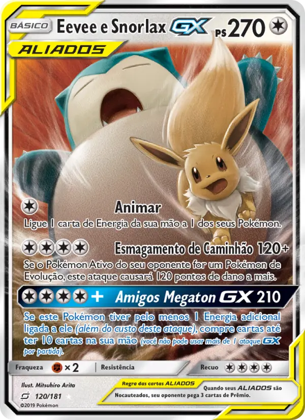 Eevee e Snorlax GX 120/181