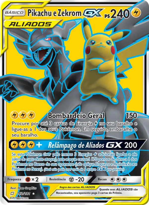 Pikachu e Zekrom GX 162/181