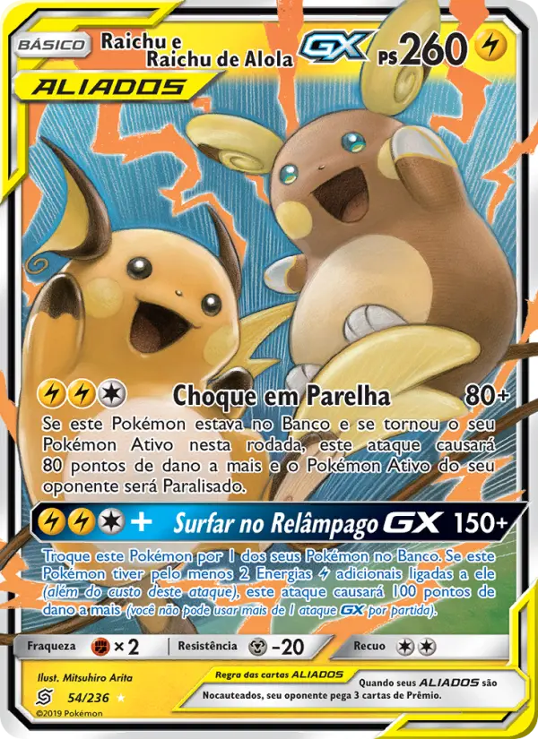 Raichu e Raichu de Alola GX 54/236