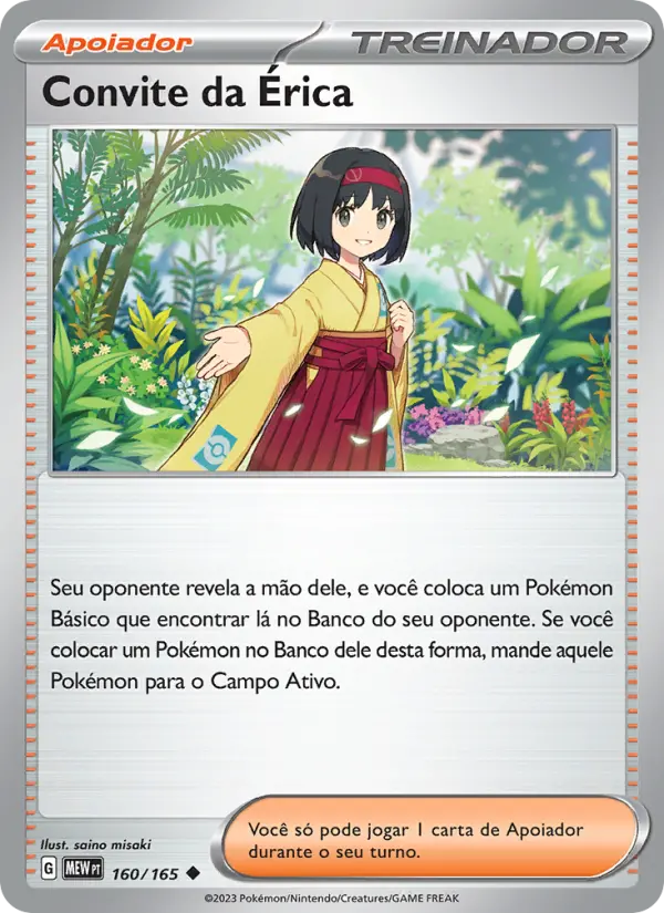 Convite da Érica