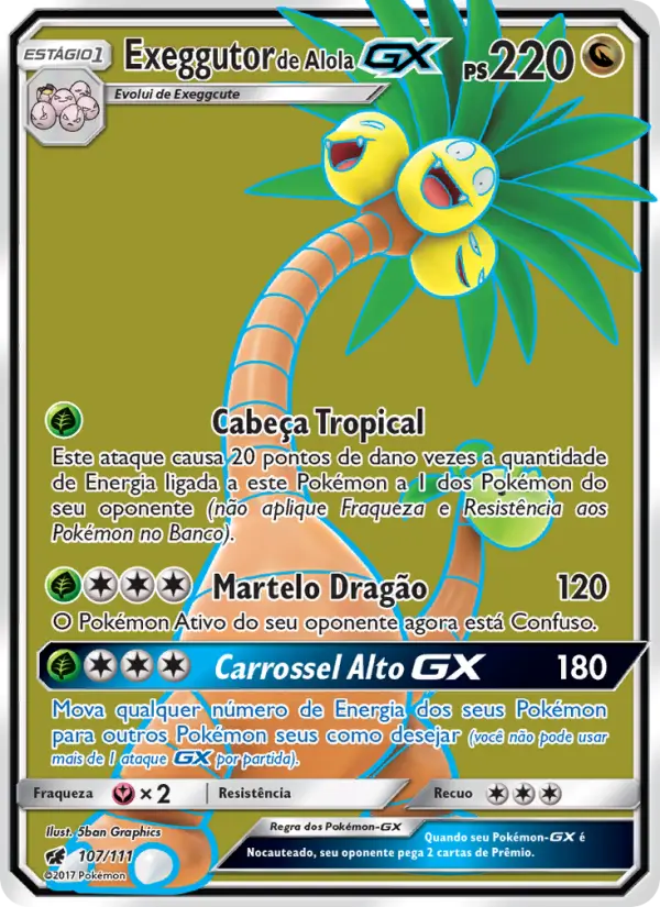 Exeggutor de Alola GX 107/111